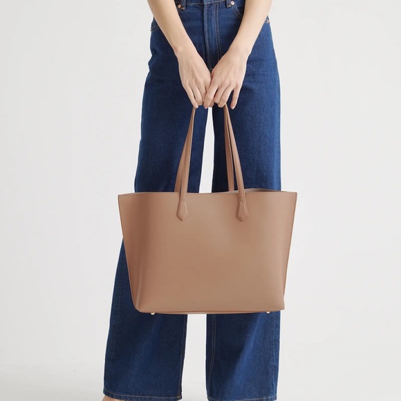 Quince Italian Leather Triple Compartment Shopper Tote - Picture 4 of 7